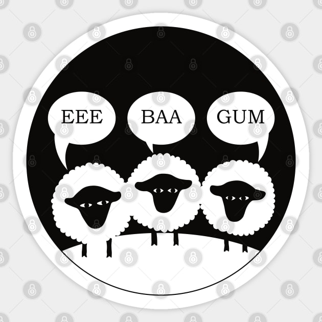 Eee Baa Gum Yorkshire Sheep Sticker by Yorkshire Stuff